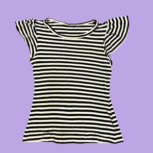 Altar’s State striped ruffle sleeve top